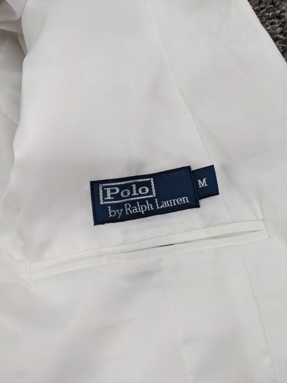 Vintage Polo Ralph Lauren Unstructured Cotton Sport Coat White Mens Medium 40R - Picture 5 of 14